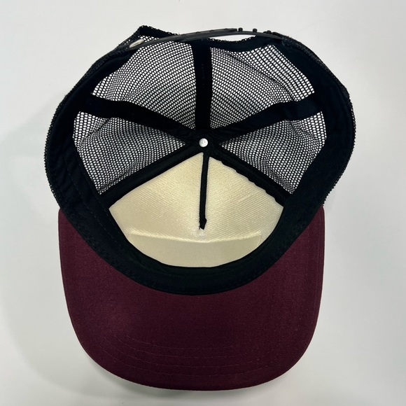 Vans Black & Maroon Flat Bill Trucker Hat - Picture 6 of 8
